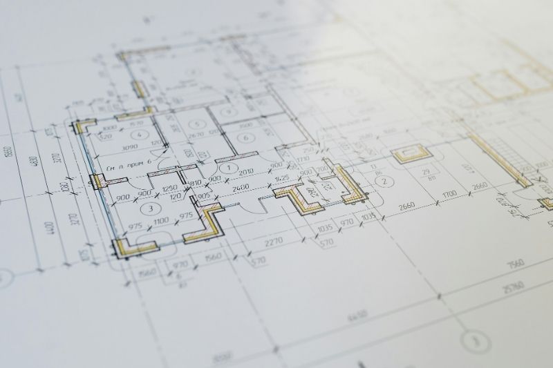 Blueprint for remodel project in Arvada, CO.